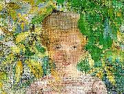 Carl Larsson kersti -ungflicksportratt av kersti Sweden oil painting artist